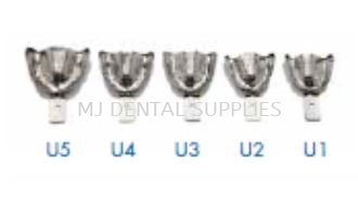 STAINLESS STEEL IMPRESSION TRAYS WITH RETENTION RIM FOR EDENTOLOUS (UPPER), BMS DENTAL