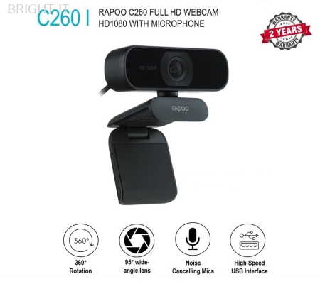 Rapoo C260 Full HD Webcam With Microphone
