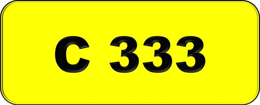 Number Plate C333