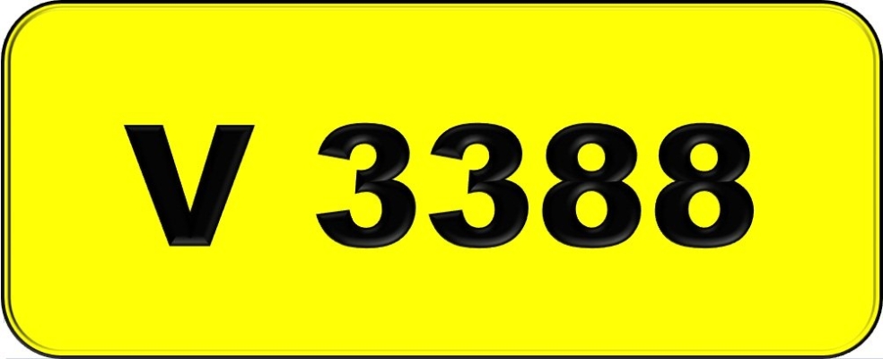 Number Plate V3388