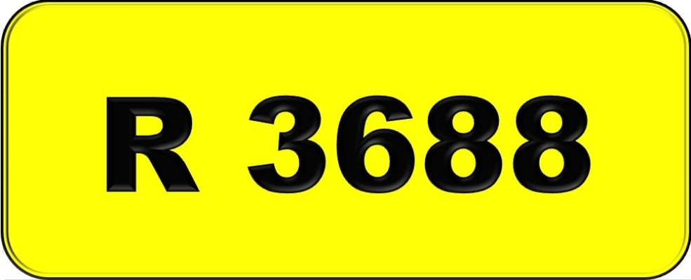 Number Plate R3688