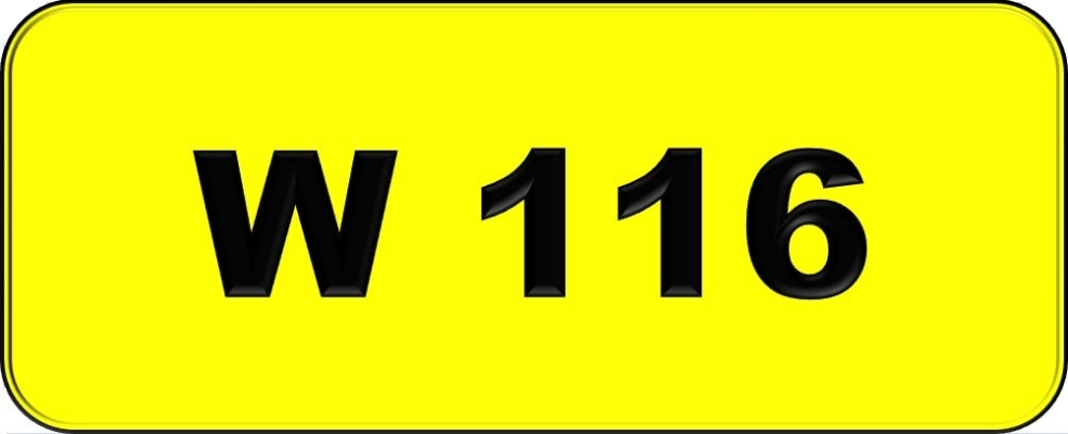 Number Plate W116