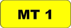 Number Plate MT1 Superb Classic Plate