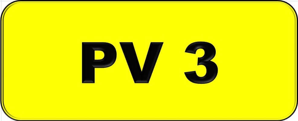 Number Plate PV3