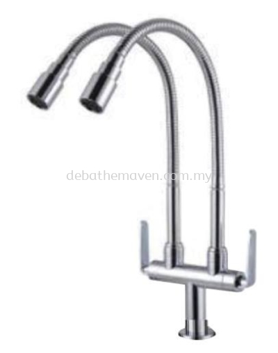 CODECOR - DOUBLE PILLAR FLEXI SINK TAP