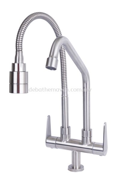 CODECOR - DOUBLE PILLAR SINK TAP