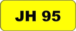 Number Plate JH95 Superb Classic Plate