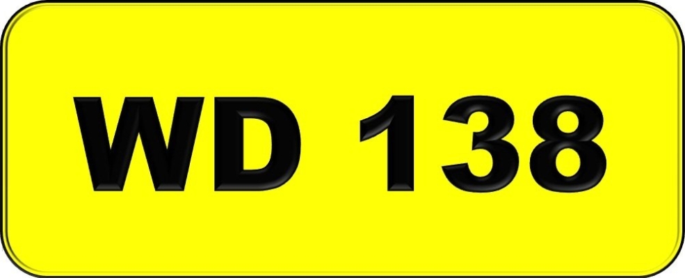 Number Plate WD138