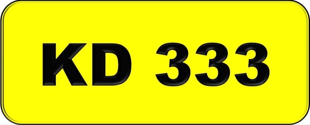 Number Plate KD333