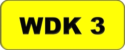 Number Plate WDK3 VVIP Plate