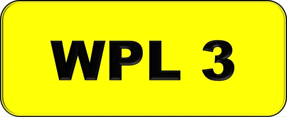 Number Plate WPL3