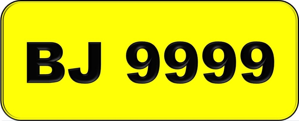 Superb Classic Number Plate (BJ9999)