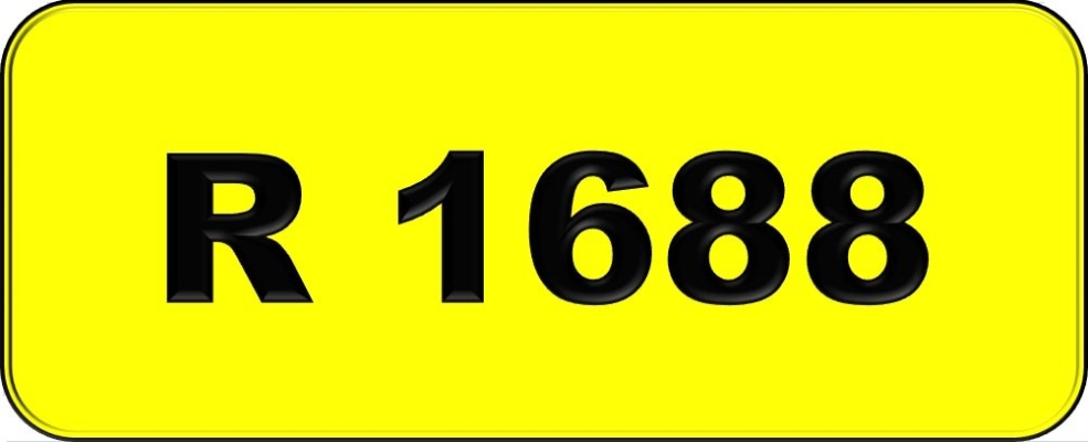 Rare Classic Number Plate (R1688)