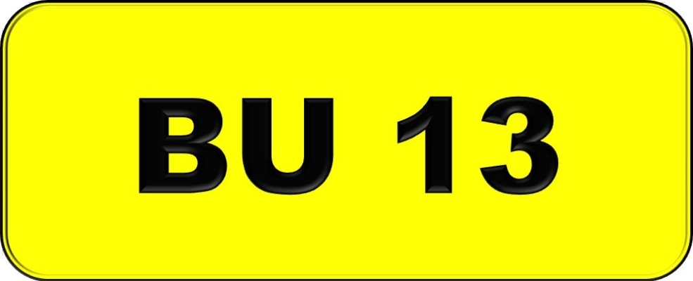 Superb Classic Number Plate (BU13)