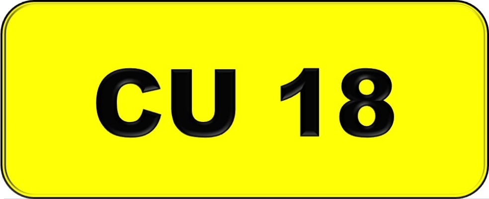 Superb Classic Number Plate (CU18)