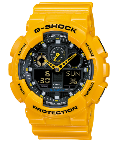 G-SHOCK GA-100A-9A STANDARD ANALOG-DIGITAL WATCH