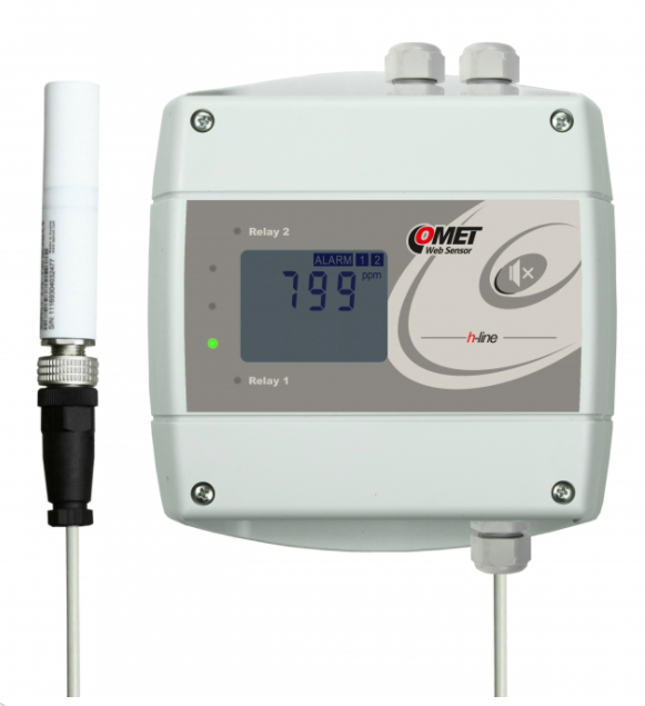 comet h5521 remote co2 concentration with ethernet interface and two relays