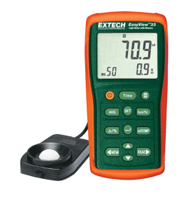 EXTECH EA33 : EasyView™ Light Meter with Memory