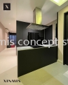 Matte Black Aluminium Kitchen - Nova Saujana BLACK MATTE MATTE DOOR Aluminium kitchen cabinet