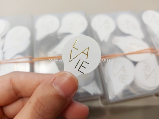 Cake Tag with Gold Hot Stamping 