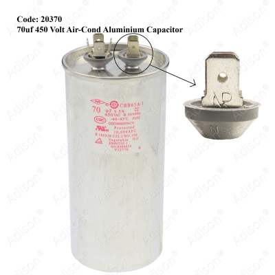Code: 20370 70 uf 450 Volt Air-Cond Aluminium Capacitor