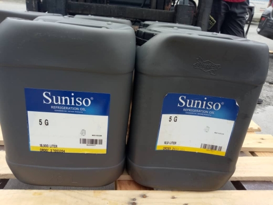 5GS X 5 GALLON (18.9 LITRE) SUNISO-BELGIUM REFRIGERATION OIL