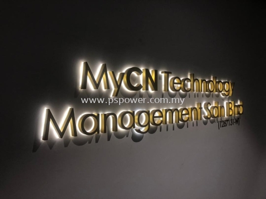 3D Lettering Back-Lit Signage - Company Signage