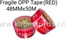 Fragile OPP Tape (Red) 48MMx50M Stationeries & Stickers