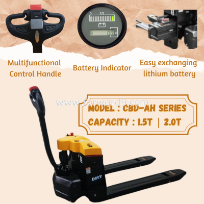Eazy 1.5-2.0ton Heavy Duty Power Electric Pallet Truck with Lithium Battery 