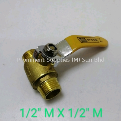 44MM | Brass Ball Valve | Big Handle | 1/2'' Male Thread x 1/2'' Male Thread 