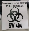 CLINICAL WASTE STICKER FOR BINS Bio Hazard Bin Clinical Waste Tong Sampah 