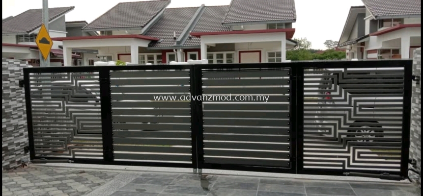 Mild Steel Gate With Aluminium Panels 