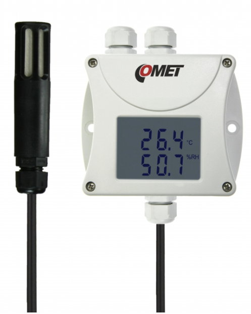 comet t3419 temperature and humidity transmitter with external probe - rs485 output
