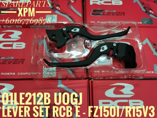 BRAKE & CLUTCH LEVER SET RCB E+ FZ150I NEW /R15V3 BLACK 01LE212B IIEE