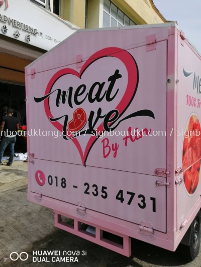 Meat Lover Truck Lorry Sticker Signage Signboard At Klang Kuala Lumpur Puchong Shah Alam Kepong 