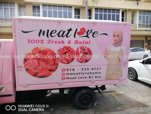 Meat Lover Truck Lorry Sticker Signage Signboard At Klang Kuala Lumpur Puchong Shah Alam Kepong 