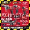 MILWAUKEE M12 FPP3N-402B Mega Combo Set M12 CH-0 + M12 FID-0 + M12 FPD-0 + M12CHZ-0 + 2 x M12 Bat 4.0Ah + Charger Package Series Power Tool