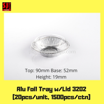 Aluminium Foil Tray w/Lid 3202