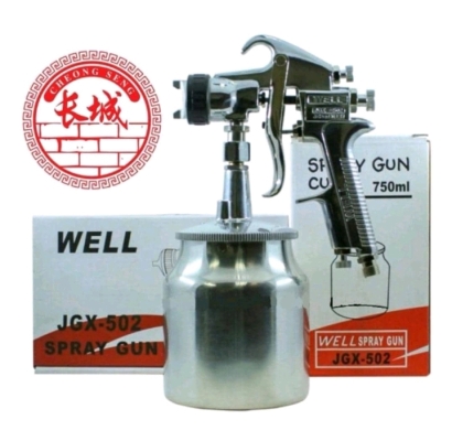 WELL JGX-502 SPRAY GUN750ml CUP/ Penyembur Cat (Set)