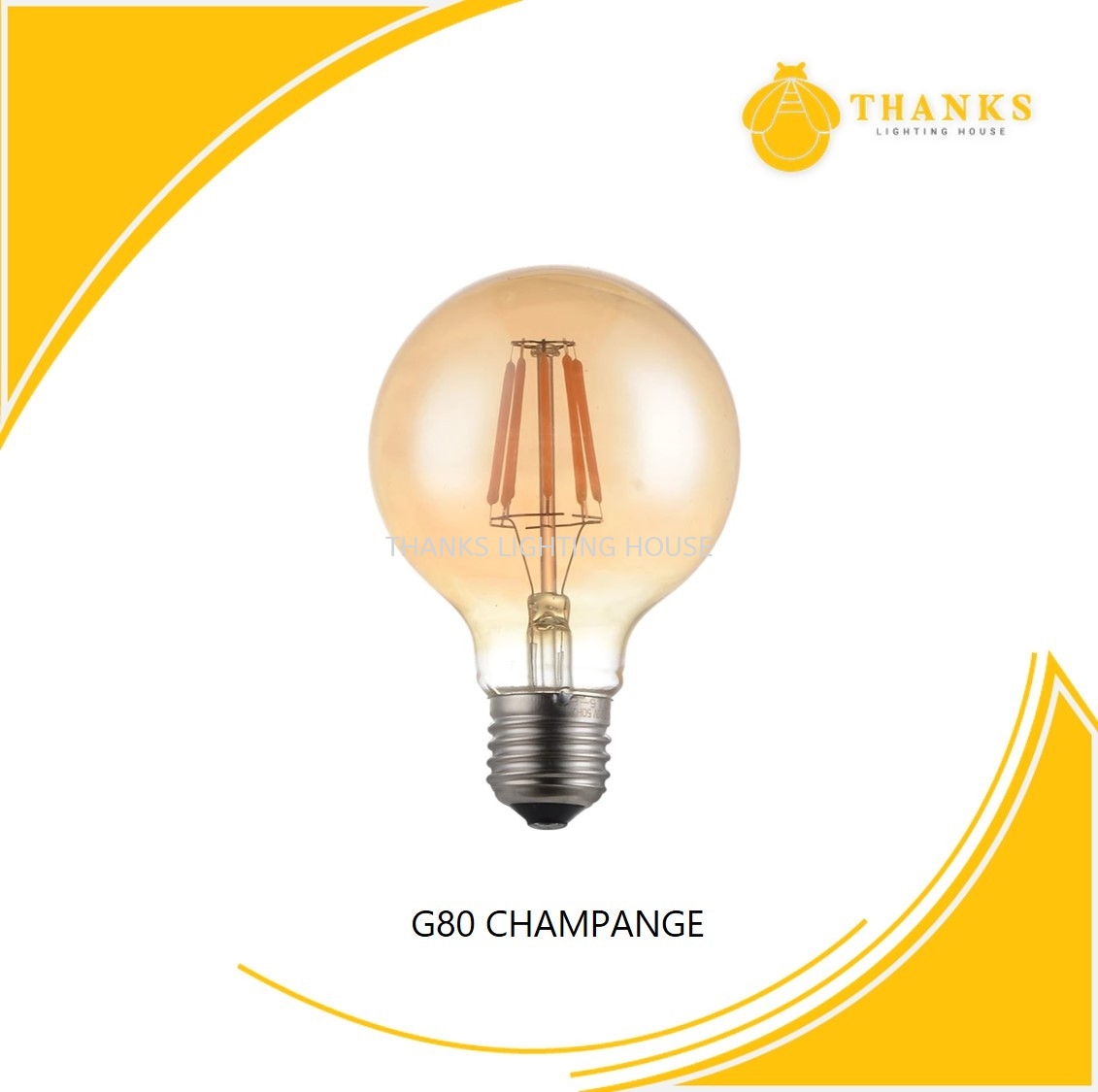 G80 LED FILAMENT BULB (CHAMPAGNE)