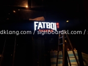 fatboi restaurant cafe 3d led frontlit lettering signage signboard at klang kuala lumpur shah alam puchong kepong