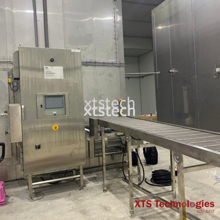 Food grade mesh belt conveyor in cold room by XTS Technologies💨🥶❄️