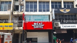 meat cartel restaurant cafe aluminium ceiling trism casing 3d led frontlit lettering logo signage signboard at klang kuala lumpur shah alam puchong kepong subang