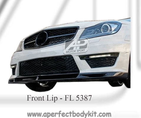 Mercedes C Class W204 AMG V Style Front Lip 