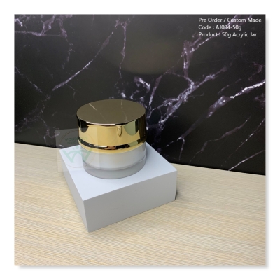 50g Round Acrylic Jar (Gold) - AJ004