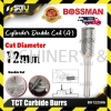 BOSSMAN BA031303/ 061203/ 082006/ 1002006/ 122506/ 162506 Cylinder Double Cut (A) TCT Carbide Burrs (3-16mm) Bits & Nuts Hand Tool