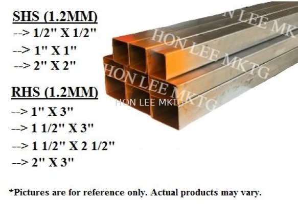 RECTANGULAR HOLLOW COLD ROLLED / MILD STEEL SECTION (RHS) [1.2MM X 1 1/2" X 3"]