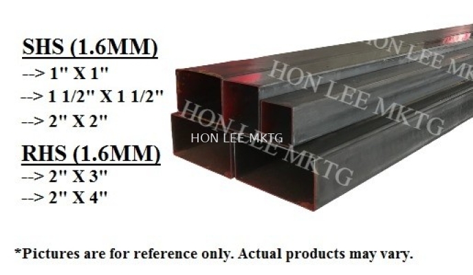 SQUARE HOLLOW COLD ROLLED / MILD STEEL SECTION (SHS) [1.6MM x 1" X 1"] 