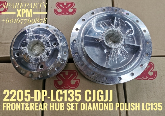 FRONT & REAR HUB SET DIAMOND POLISH LC135 2205-DP-LC135 CCEE