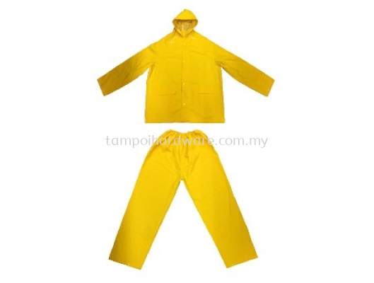 Yellow PVC Rain Coat Shirt & Trousers Thick